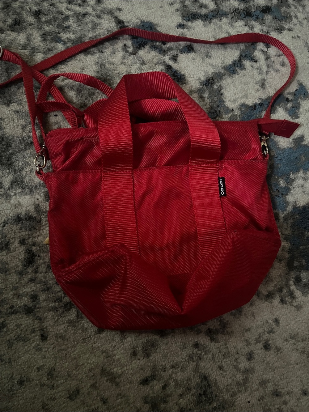 Cocoon Red Nylon Tote Crossbody Bag